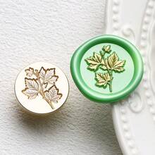 Cabezales de sello de cera con patrón floral en relieve - Rosa, Diente de león, Cabezales de sello de cobre con tulipán - Multicolor - Ver 30