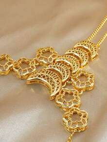 1 Bohemian Style One-Piece Ring Bracelet, Retro Gold Shimmering, Fashionable And Personalized, With A Noble And Luxurious Temperament, Suitable For Attending Various Parties And Dinners - Yellow Gold - View 5