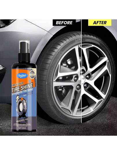 KineShineX Car Tire Brightening Compound, Car Tire Maintenance Tool, Prevents Tire Oxidation And Aging, Rubber Conditioner, Tire Retreading Agent, Car Parts, Suitable For Car, Motorcycle, And Electric Vehicle Wheels, Making Your Wheels Look Brand New.