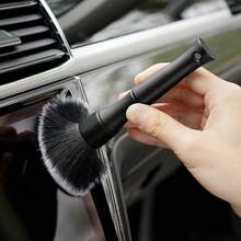 1pc Super Soft Black Car Cleaning Brush, Interior Crevice Duster, Dedicated Air Vent Cleaning Tool - Black Detail Gap Brush - View 9