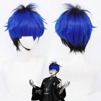  YEWELL Blue 100 Days Role-Playing Headgear Daily Series Japanese Cosplay Headgear Series Multi-Style Interpretation Of Cartoon Anime Suitable For Private Parties Daily Role-Playing Halloween