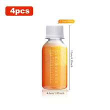 4/8pcs 2/3.3oz Plastic Juice Bottles With Lids And Measurement Marks, Small Plastic Travel Bottles With Caps, Suitable For Juicing, Smoothies, Milk And Other Homemade Beverages - View 20