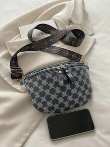 大容量日常通勤百搭女士时尚精致斜挎包 2026 新款 - 藍色 - 查看 9