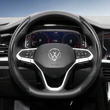Hocasen For Segmented Carbon Fiber Steering Wheel Cover Sporty Style Non-Slip Comfortable Grip 2 Pieces/3 Pieces Set Options Quick-Install Design All-Season Compatibility For Tiguan/Golf/Polo/Passat/Jetta/ID.3/ID.4/Atlas/Teramont/Taos/T-Cross/Taigo/Touran/Multivan/Caddy/Amarok/Crafter/Transporter/Gol/Virtus/Voyage/Nivus/Touareg/ID.5/ID.7/ID. Buzz Black Blue Silver Red White - Sectional Carbon Fiber Steering Wheel Cover - View 23