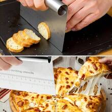 Dough Scraper Cutter, Stainless Steel Pastry Cutter Kitchen Food Scraper Chopper, Metal Dough Scrapers Versatile Kitchen Butter, Baking, Bread, Cake, Pizza, And More1Pcs - 1 cái - Xem 4