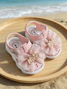 1双可爱时尚的女童凉鞋，多功能沙滩鞋，带搭扣 - 粉色 - 查看 7
