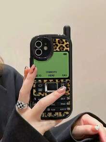 1pc New Personalized Big Boss Leopard Print Painted Anti-Drop Phone Case, Glossy Painted Soft Shell Protective Phone Case Compatible With IPhone 17pro/17Air /17/17promax 16/11/16pro/16plus/16promax/16e/15Promax/13/14/12/11, 14, 11, P12 - Multicolor - View 2