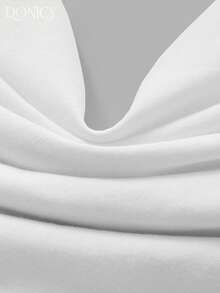 DONICY Women's White Crop Tank Top, Casual Sleeveless Round Neck Shirt With Draped Front, Soft Knit Summer Top - White - View 4