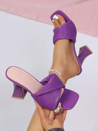 2026 New Elegant Women's High Heel Shoes, Comfortable Summer Beach Style High Heel Sandals