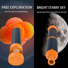 12/24X Multifunctional Optical 2-In-1 Set (Astronomical Telescope, Microscope) Refractive Mirror Body, Fully Coated Glass, Height Adjustable (Excluding Tripod) - Multicolor - View 3