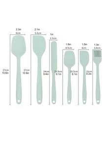 6pcs Silicone Cooking Utensil Set, Green Kitchen Tool Set - Multicolor - View 2