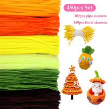 450件粉色、黄色、紫色棉签手工套装，包含300根棉签和150根棉签杆，DIY棉签工艺用品，紫色、黄色、粉色毛毡棒创意套装，适合生日、母亲节、毕业典礼、情人节礼物、手工艺品、艺术项目用品。 - 450pcs - 查看 15