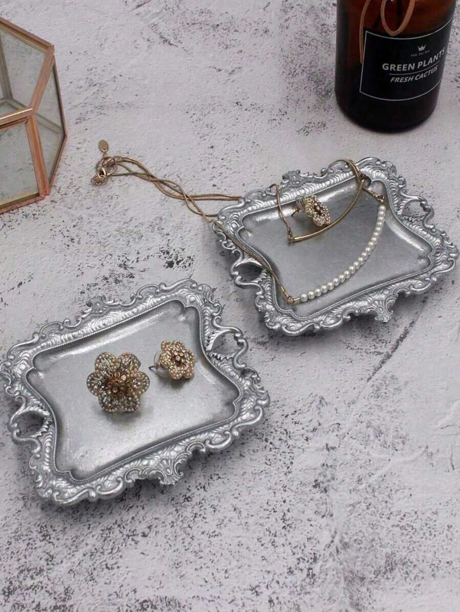 Khay đựng trang sức vàng cổ điển, đĩa đựng nhẫn kiểu mộc mạc, khay đựng bông tai và dây chuyền bằng đồng thau cổ, đĩa đựng trang sức nhỏ xinh, quà tặng trang trí nhà cửa, giá trưng bày trang sức mini dành cho nữ, quà tặng tựu trường, trang trí phòng. - Nhiều màu - Xem 1