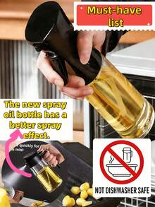 1pc Plastic Material, Dishwasher , Not For Hot Water, Needs To Press Several Times Before Use, Difficult To Work With High Density Oil, Kitchen Useful Tool, Cooking Oil Sprayer, Multi-Functional Kitchen Tool - Multicolor - View 2