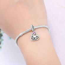 CYMYSS 1件可爱卡通风格925镀银立方氧化锆考拉心形吊坠，女士珠宝礼物，情人节/生日礼物 - 彩色 - 查看 5