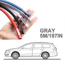 5M/197in Universal Car Door Edge Guard Protector - Adhesive-Free Rubber Trim For Door Hood Trunk Protection, Anti-Scratch Noise Reduction Seal For SUV Sedan Sports Car - A - View 13