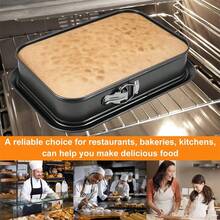 Cake Tin 39 X 28 Cm Rectangular Non Stick Spring Form Baking Bake Tray Bakeware - View 3