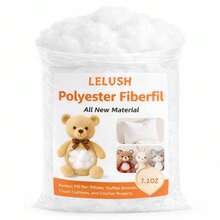 Bông nhồi polyester 7.1oz, chất liệu nhồi thủ công, đồ chơi tự làm, gối, đồ trang trí hình đám mây, bông nhồi polyester trắng chất lượng cao hoàn toàn mới, thích hợp cho móc len. - A - Xem 2