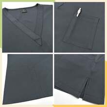 Clinical Blue White Pink Sanitary Dustproof Clothing Dentist Medical Nursing Vet Surgical Uniform Men Work Wear Jogger Scrub Set - 白色 - 查看 6