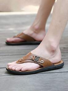 多功能休闲鞋、男鞋、时尚靴子，外观精美，穿着舒适 - 棕色 - 查看 5