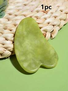 天然石刮痧板，绿色刮痧板，手工天然石刮痧板 - 传统刮痧工具，面部及身体按摩器，面部护理工具，男女皆宜的自理礼品 - 彩色 - 查看 12