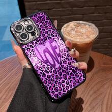 Juicy Leopard Print Phone Case Compatible With Samsung Phone Cases Compatible With  12, 13, 14, 15 Pro,  14 Plus,  15, 16 Pro Max,  17,  17 Pro,  17 Pro Max, And  17 Air Made Of TPU Material, Anti-Slip And Drop-Proof, Stylish And Fashionable, Luxurious And High-End, With A Built-In Lens Protector A Perfect Gift For Yourself, Family, Friends, And Lovers - 黑色LB11 - 查看 4