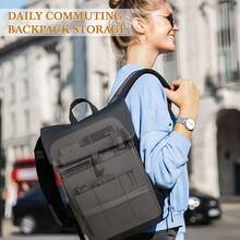 1pc Felt Backpack Organizer Box, Unisex, Large Capacity Travel Backpack Liner With Zipper Pocket, Lightweight Organizer Box - View 3