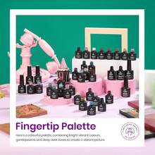 Beetles Spring Gel Polish Set - Fingertip Palette, 32 Colors Valentines Polish Set With Base Top Coat - 32 Colors Fingertip Palette - View 6