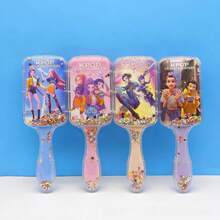 1个K-Pop梦幻女团Lumi风格气垫按摩梳，旋转按摩刷，防静电增蓬松，CE认证（随机图案） - 彩色 - 查看 2