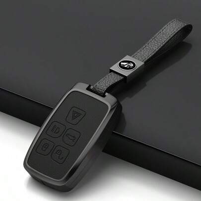 غطاء واقي مزين بسبيكة الزنك والجلد لمفتاح سيارة LAND ROVER Range، Sport، Velar، Evoque، Freelander، Discovery، تصميم أنيق كإكسسوار سيارة، طراز أنيق للرجال محفظة نقود صغيرة محفظة معصم محفظة صغيرة