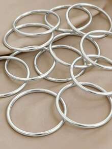 18K镀金女士手链，时尚奢华简约基础款手链，防水首饰 - 銀色 - 查看 9