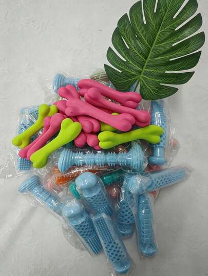 Dog Chew Toys, Rubber Bone Chew Sticks, Puppy Teething & Entertainment Pet Supplies