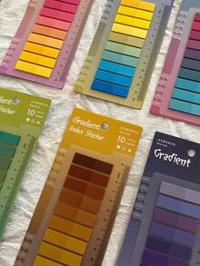 6 tập (1200 tờ) Giấy ghi chú PET nhiều màu sắc, có thể viết, dán lại nhiều lần, nhãn dán trang tự dính, thích hợp cho bìa hồ sơ và lập chỉ mục. - 6 chiếc B - Xem 4