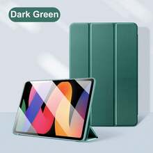 Funda con tapa abatible inteligente para Pad SE de 11 pulgadas (2023), Pro de 12.1 pulgadas (2024), 11 pulgadas 2 (2025), activación/suspensión automática, material TPU de unicolor, protectora - Verde Oscuro - Ver 6
