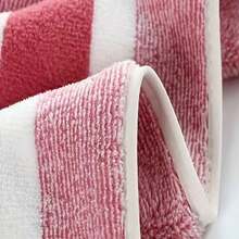 Super Soft And Comfortable 16-Piece Premium Bath Towel Set - Includes 4 Extra-Large Thick Bath Towels, 4 Hand Towels, And 8 Square Towels. These Highly Absorbent And Quick-Drying Towels Are Perfect For Home Use, Ideal For Bathrooms, Hotels, Showers, Gyms, Travel, Yoga, And Are An Essential Bathroom Accessory. - Bộ 16 món kẻ sọc rộng - Màu tím - Xem 7