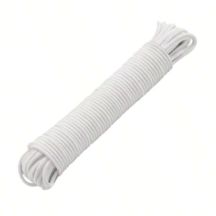 Cotton Clothesline Rope 6mm Thick Cotton Clothes Line 30m Length For DIY Crafts Home Decor Garden Projects   Dvv - White - View 1