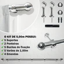 Curtain Rod Kit 19mm Or 28mm Various Sizes - 19毫米(薄) - 查看 9