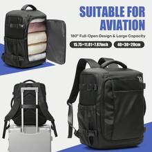 40*30*20cm Travel Vacuum Compression Backpack, With Portable Pump, 35L Handheld Vacuum Sealed Travel Bag With Vacuum System, Transparent Compression Bags, Packing Cubes, Multi-Pockets, Airline Approved Size, Practical Outdoor Commuter Student Backpack, Multiple Colors Available - Multicolor - View 10