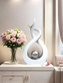 Tượng điêu khắc trừu tượng tối giản hiện đại, vật trang trí trung tâm bằng kim loại thanh lịch cho nhà, tượng nghệ thuật tối giản phù hợp cho phòng khách, tủ TV, kệ sách, bàn làm việc, lối vào, quà tân gia và quà cưới lý tưởng, điểm nhấn hiện đại cho phòng ngủ và bàn ăn - Phiên bản nâng cấp - Xem 10
