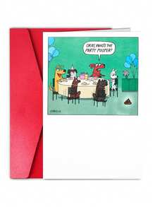 1pc,Fun Birthday Cards Suitable For Children, Teenagers, Friends, And Dog Lovers (To Avoid Party Trash). Who Is Party Trash? - View 1