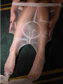 男士丝袜 薄款性感连裤袜 透视弹力紧身内衣 JJ袖情趣内衣 男同诱惑丝袜 - 彩色 - 查看 6