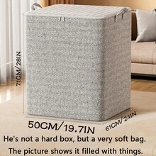 Large Capacity, Waterproof, Foldable Fabric Storage Box - Ideal For Storing Clothes, Bedding, Toys, Home & Car Accessories, Classic Fabric Storage Bin With Lid, Underbed Storage Organizer,Storage Orangizer,Travel Essential - Multicolor - View 15