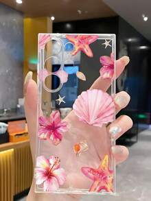 1个创意芙蓉花贝壳软手机壳，兼容华为荣耀、Galaxy A04e/12/A13/A14/A34/A50/A52/A53/A54/S21/S22/S23/S24/S25/S25 Ultra、6A/7A/8A、12T/13T - 無色 - 查看 5