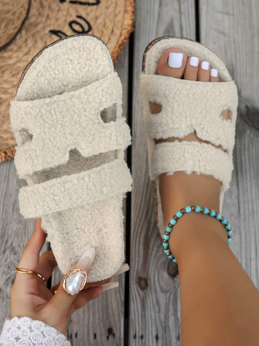 Dép lê hở mũi thoải mái cho nữ, giày đi bộ thường ngày - Thích hợp sử dụng trong nhà và ngoài trời, dép xăng đan đế bằng thoải mái và đa năng.