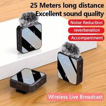 Wireless Lavalier Microphone With Fur Ball Windshield, USB Type-C, Omnidirectional, Smart Noise Cancellation, DSP Chip, Rechargeable Lithium Polymer Battery For Live Streaming, Interviews, Song Recording Compatible With Iphone Android Phone Mobile Phone, Interview Laptops Suitable For Summer Vaction, Travel Holiday, Interviews Video Podcasts Vlogs - one to one - View 2
