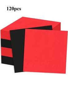 40/80/120张装 红黑鸡尾酒餐巾纸 一次性餐巾纸 适用于婚礼、生日、婴儿派对等场合 - 查看 10