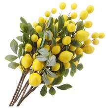 1/3/6 Stücke künstliche Zitronenzweige, 14 Zitronen, 60cm Länge, Material PE, künstliche Pflanzen, künstliche Blumen, saisonale Dekoration, Hochzeitsdekoration, Tischdekoration, Mittelstück, lebensechte Pflanzen, Raumdekoration, Bürodekoration, Gartendekoration, Innenraumdekoration, Partygeschenke, Deko für Wohnheim, Schule, Büro, Valentinstag, Osterdekoration, Heimdekoration - Verschiedenfarbig - Übersicht 1