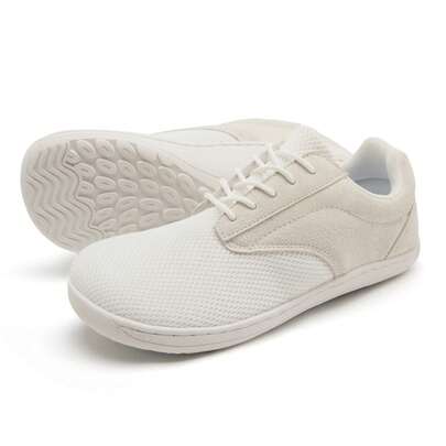 Minimalist Mesh & Suede Casual Sneakers - Unisex Lightweight Barefoot Shoes