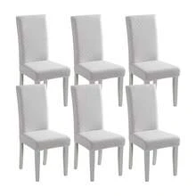 1/2/4/6pcs Stretch Jacquard Chair Covers, Removable & Washable, Suitable For Home, Restaurant, Party - one-size - View 12