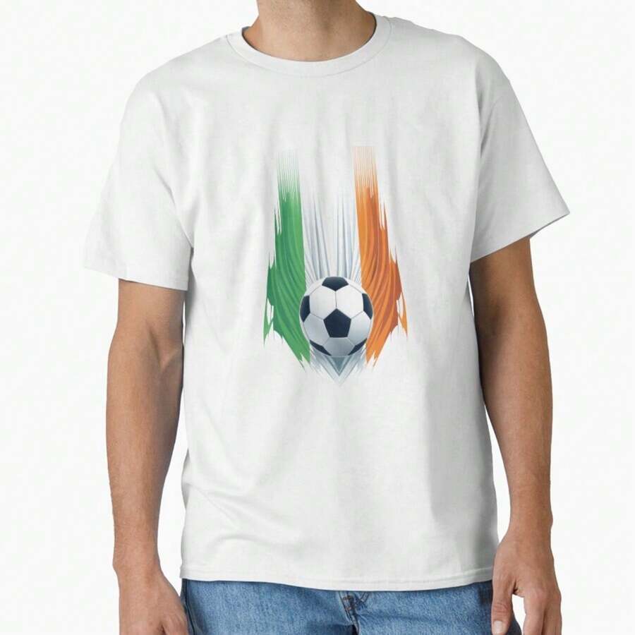 Ivory Coast Flag Soccer Design _ World Cup 2026 Fan _ Elephant Power Classic T-Shirt - trắng - Xem 1